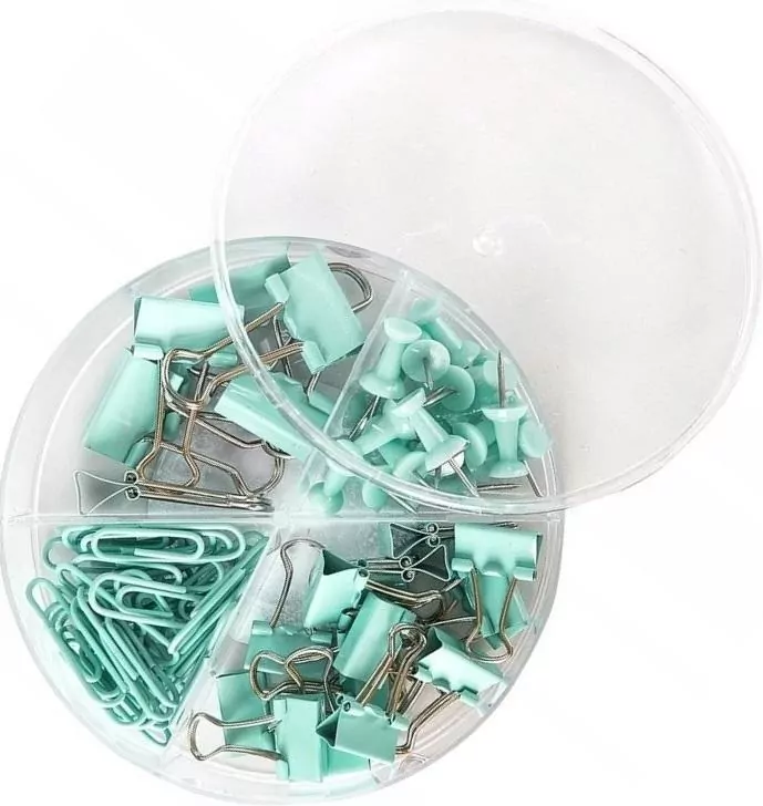 Zestaw biurowy miętowy DELI - tantis.pl