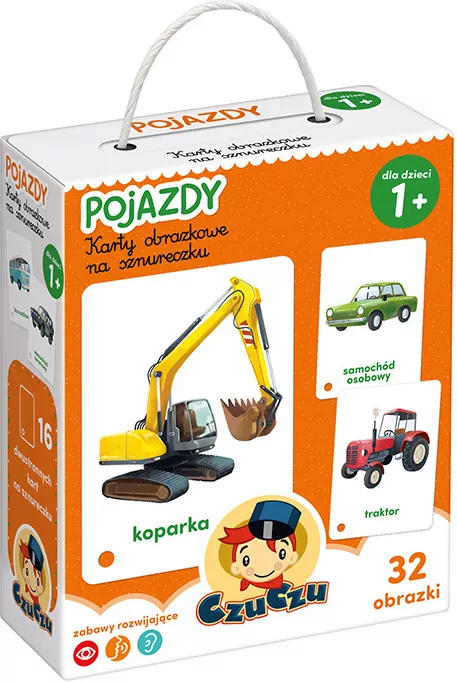 CzuCzu. Karty obrazkowe na sznurku Pojazdy 2+ - tantis.pl