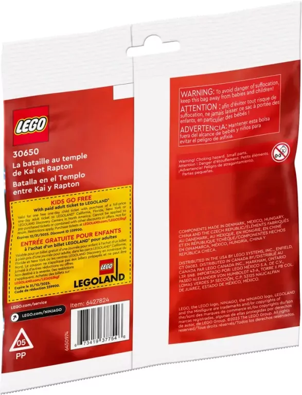 LEGO® Ninjago. Bitwa Kaia i Raptona w świątyni 30650 - tantis.pl
