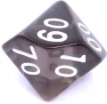 Komplet kości REBEL RPG - Kryształowe - Czarne - tantis.pl