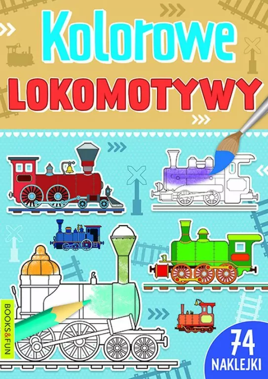 Kolorowe lokomotywy z naklejkami - tantis.pl