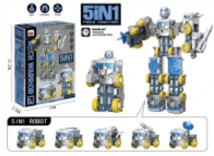 Robot 5w1 skręcany niebieski - tantis.pl