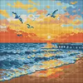 Diamentowa mozaika - Nad morzem 30x30cm - tantis.pl