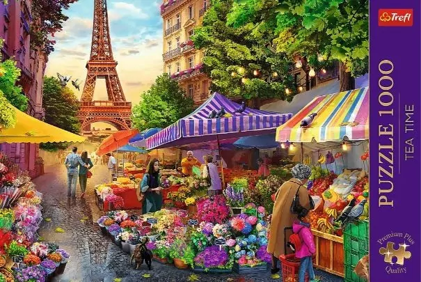 Puzzle 1000 Targ kwiatowy, Paryż TREFL - tantis.pl