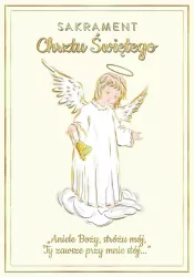 Karnet A5 Chrzest - Anioł Stróż