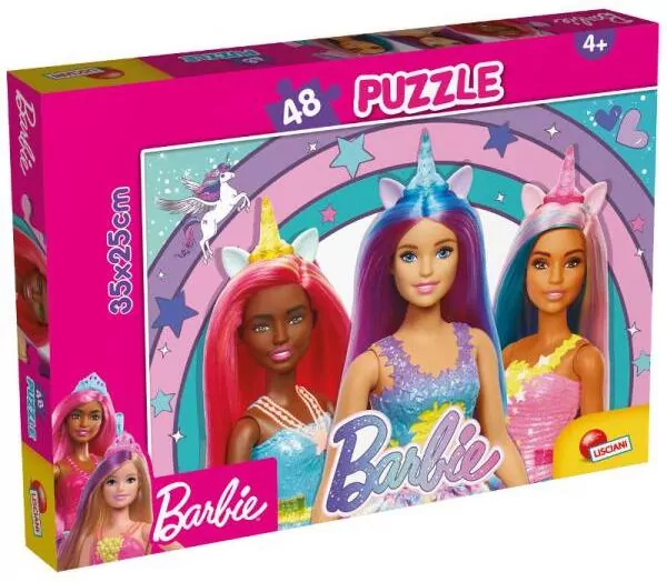 Lisciani. Puzzle 48. Barbie. Magic Unicorn - tantis.pl