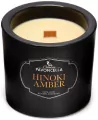 Świeczka sojowa Hinoki Amber czarna 170g - tantis.pl