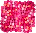 Pompony poliestrowe różowe 1cm różowy mix - tantis.pl