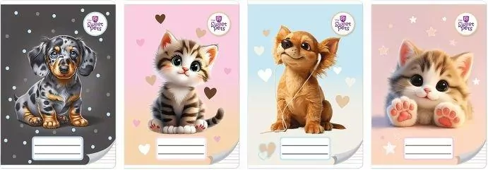Zeszyt A5/16k linia kol. Sweet Pets - tantis.pl