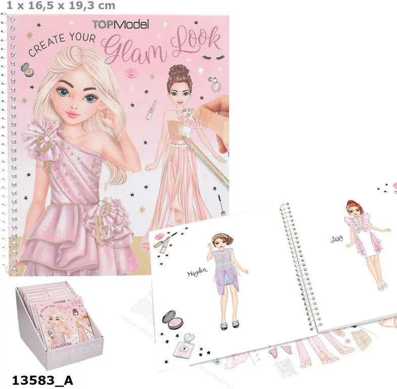 Zestaw Glam Look Top Model z naklejkami 13583A - tantis.pl