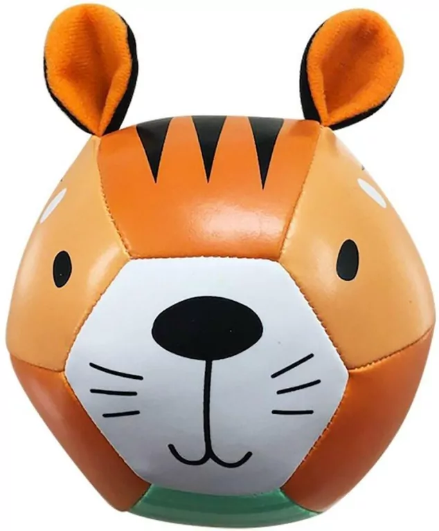 Miękka piłka z uszkami. Tygrys - tantis.pl