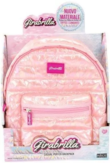 Plecak puff jasno różowy 22cm - tantis.pl