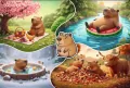 Puzzle 300 Cztery pory roku z kapibarami TREFL - tantis.pl