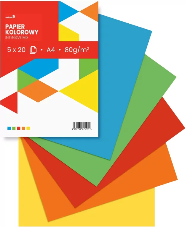 PAPIER XERO KOL A4 80G MIX INTEN/5 OP100ARK NETU - tantis.pl