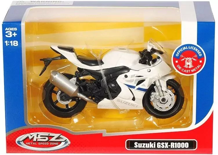 Suzuki GSX-R1000 biały 1:18 - tantis.pl