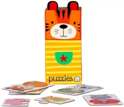 Puzzle dla dzieci 6 układanek po 2el Zwierzątka