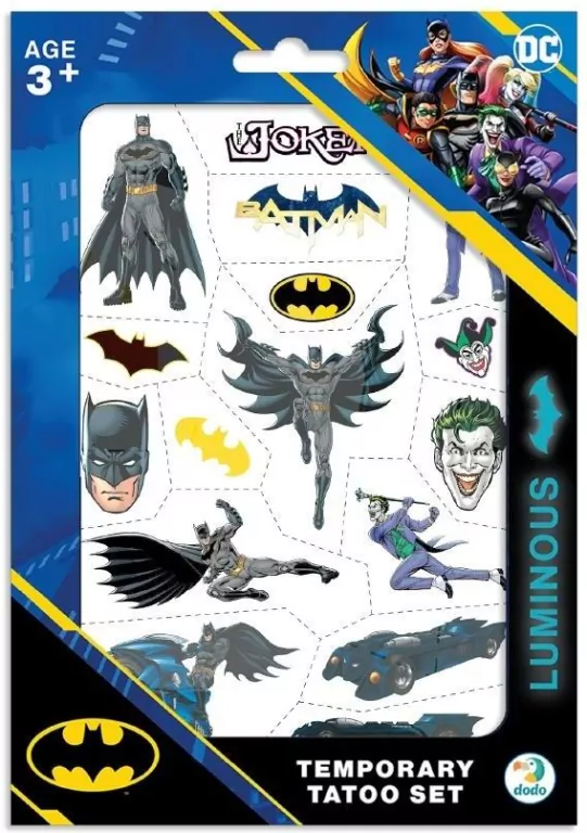 Zestaw tatuaży Batman. Bohaterowie Gotham City - tantis.pl