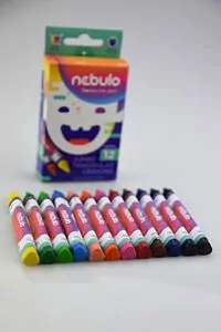 Kredki świecowe trójkątne 12 kolorów NEBULO - tantis.pl