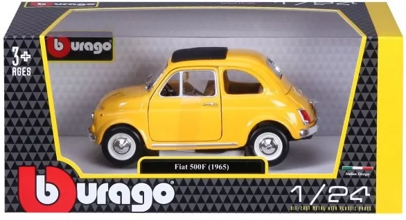 Fiat 500 F 1965. Yellow 1:24 - tantis.pl
