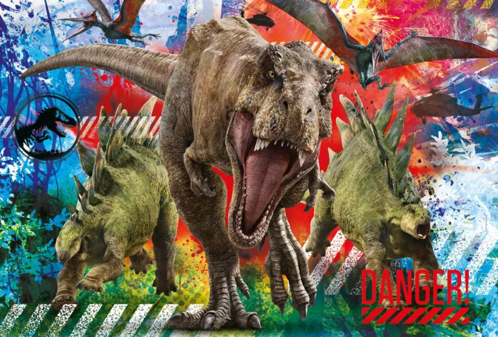 Clementoni. Puzzle 60. Maxi Super Kolor Jurassic World - tantis.pl
