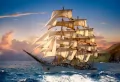 Puzzle 1500. Sailing at Sunset. Żegluga o zmierzchu. 151431 - tantis.pl