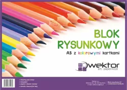 Blok rysunkowy A3/16K kolorowy, 10 sztuk