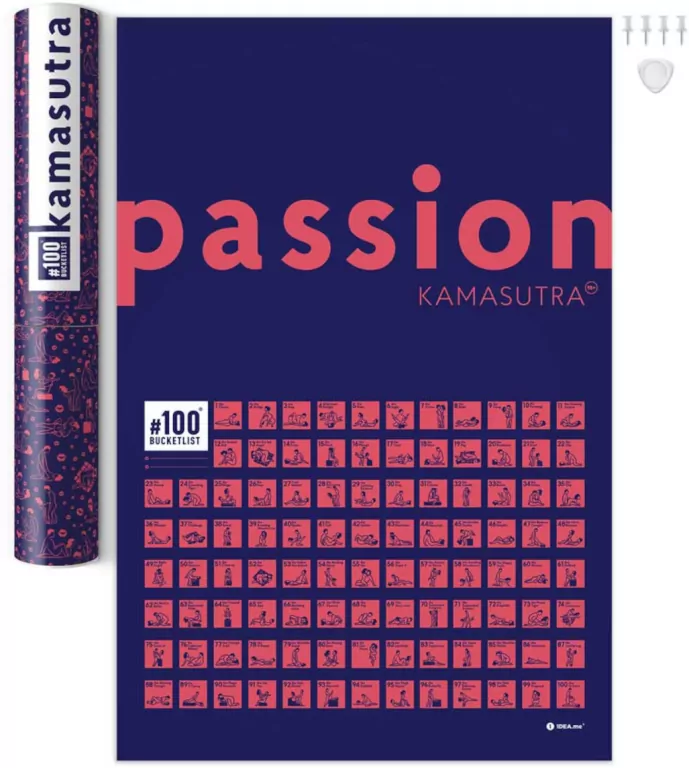 Mapa zdrapka #100 Bucketlist. Kamasutra - tantis.pl