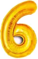 Balon foliowy złoty cyfra 6, wys.81 cm BCF-955-6 - tantis.pl