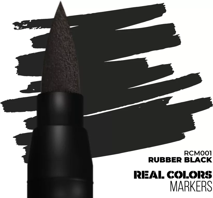 AK Interactive: Real Colors Markers - RCM001 - Rubber Black - tantis.pl