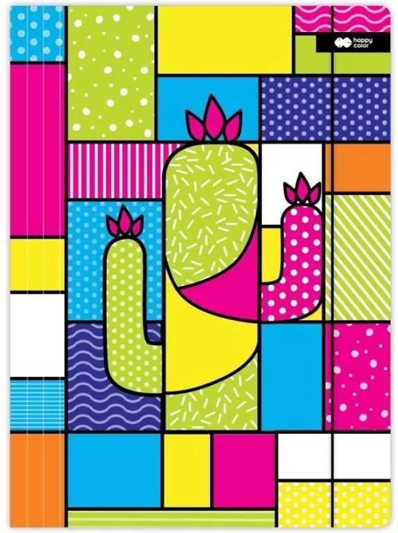 Teczka z gumką A+ Pop kaktus HAPPY COLOR - tantis.pl