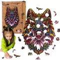 Puzzle drewniane eko 120. Tajemniczy wilk - tantis.pl