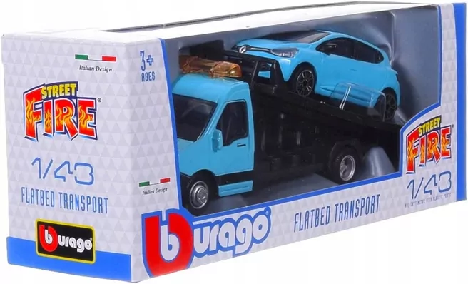 Laweta Renault Clio blue 1:43 - tantis.pl