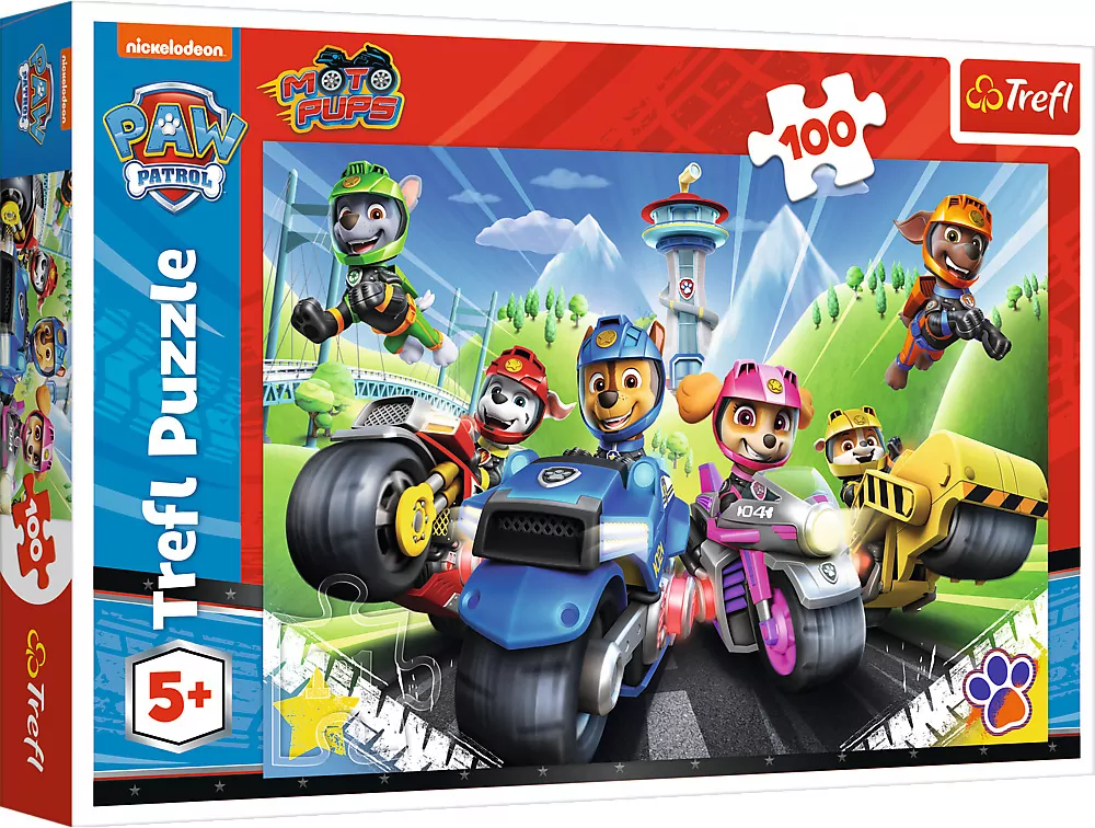 Puzzle 100. Psi Patrol na motorach - tantis.pl
