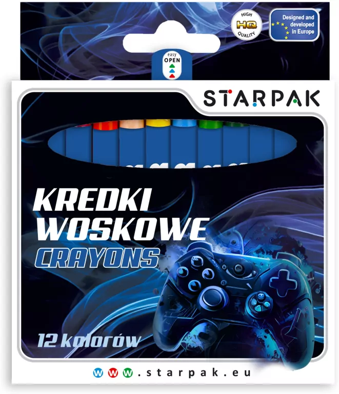 Kredki woskowe 12 kolorów Pad - tantis.pl