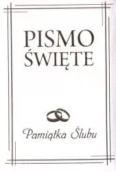 Pismo Święte w etui, białe. Pamiątka Ślubu