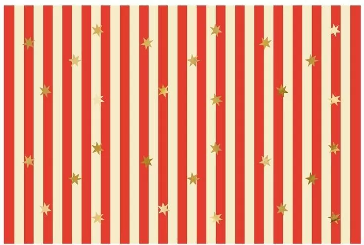 Obrus papierowy Pasy z gwiazdkami 180x120cm - tantis.pl