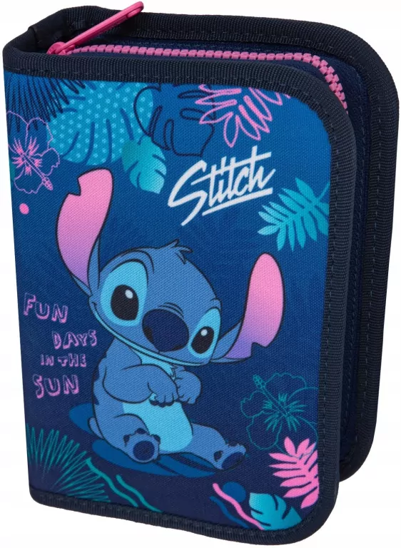 Piórnik jednoklapkowy bez wyposażenia. Coolpack Disney Core Clipper Stitch - tantis.pl