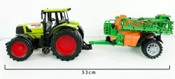 Traktor z opryskiwaczem