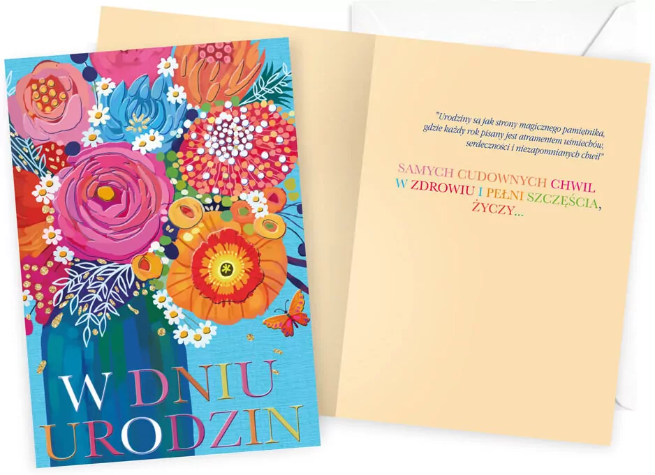 Karnet B6 Urodziny - tantis.pl