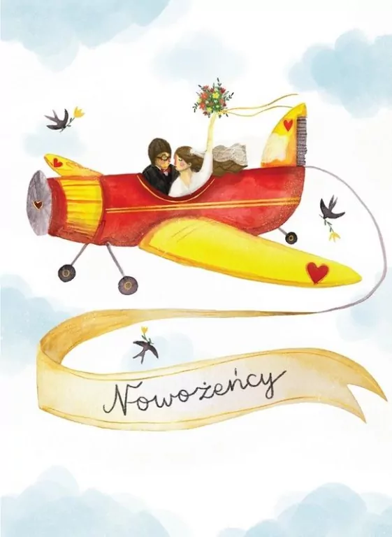 Karnet B6 Ślub - Samolot - tantis.pl