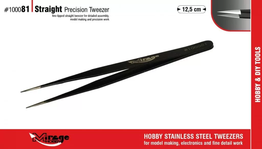 Pęseta prosta z ostrymi końcówkami 12,5cm - tantis.pl