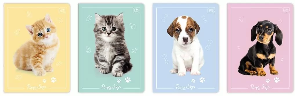 Zeszyt Puppy Sign. A5/32K kratka. 10 sztuk - tantis.pl