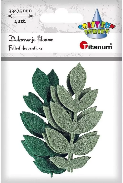 Filcowe liście na gałązce mix - tantis.pl