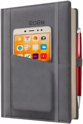 Kalendarz 2026 A5 dzienny z kieszonką i gumką