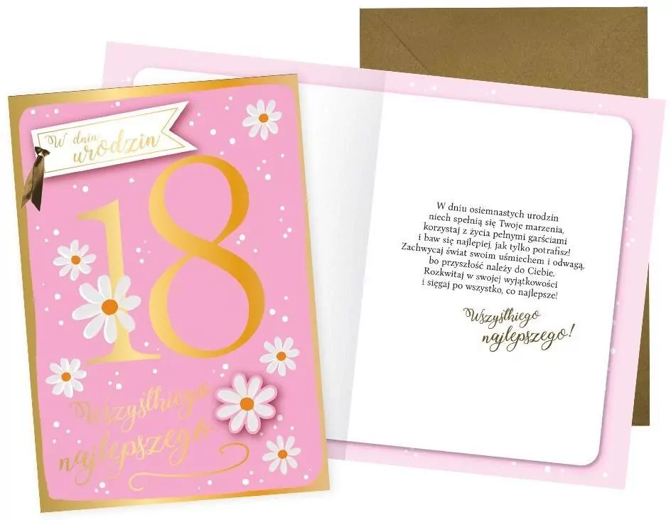 Karnet Urodziny 18 - tantis.pl