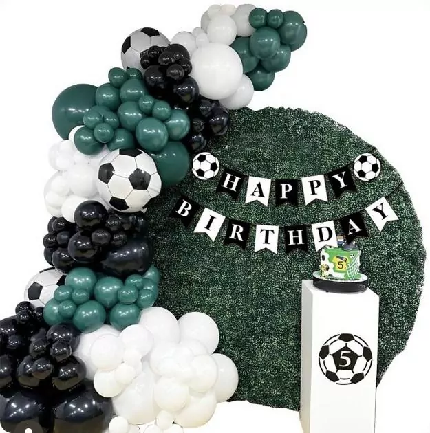 Zestaw balonów Happy Birthday piłkarski 78el - tantis.pl