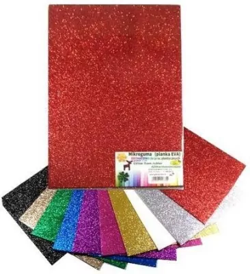 Pianka mikroguma brokat 20x30cm, 10 arkuszy