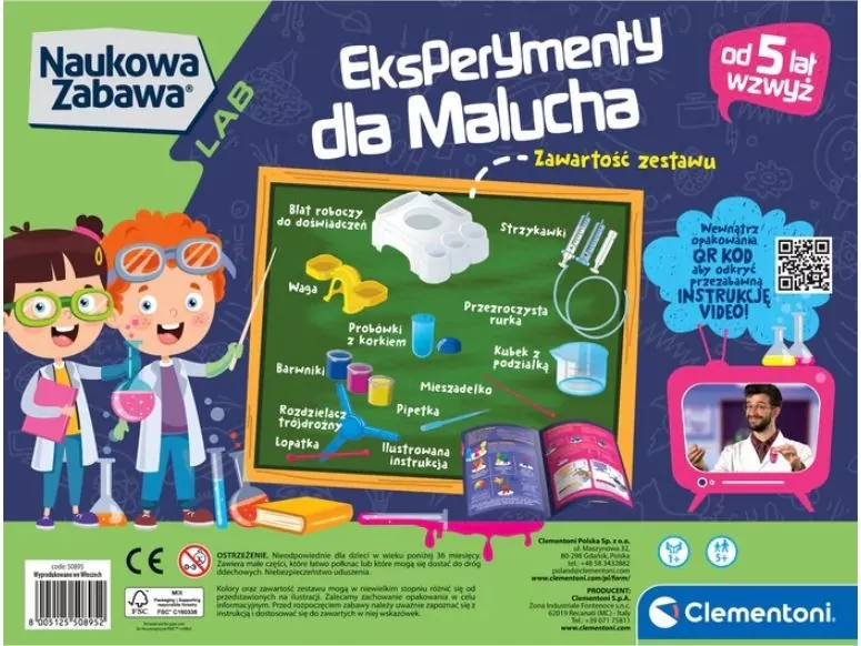 Clementoni. Naukowa zabawa. Eksperymenty dla Malucha - tantis.pl