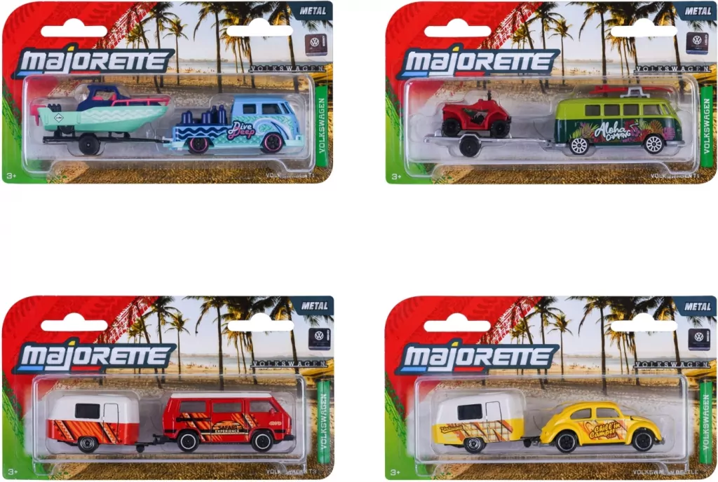 Majorette Volkswagen z przyczepą mix - tantis.pl