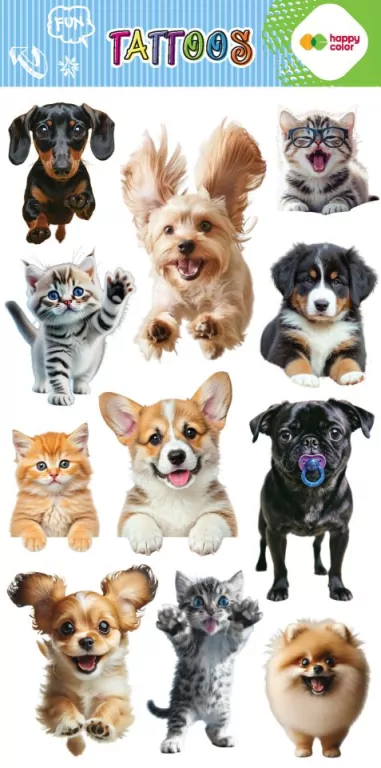 Tatuaże zmywalne Best Friends HAPPY COLOR - tantis.pl